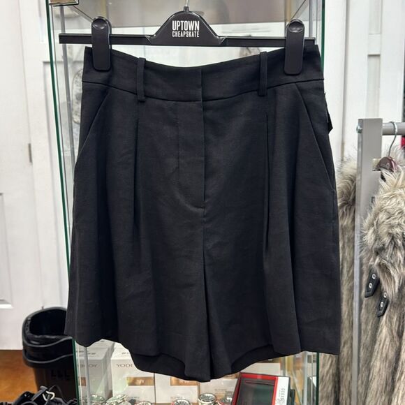 Veronica Beard Black Pleated Women's Shorts - Picture 1 of 9